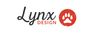 Lynx design Gray And Red Logo