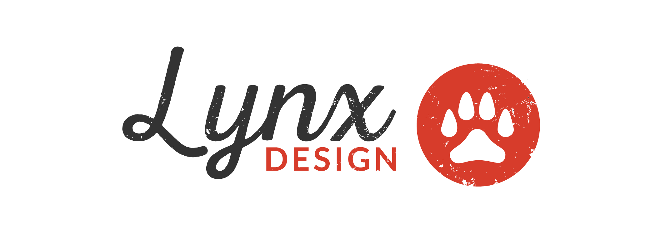 Lynx design Gray And Red Logo